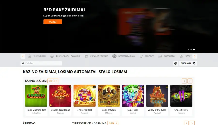 Betsson Å¾aidimai
